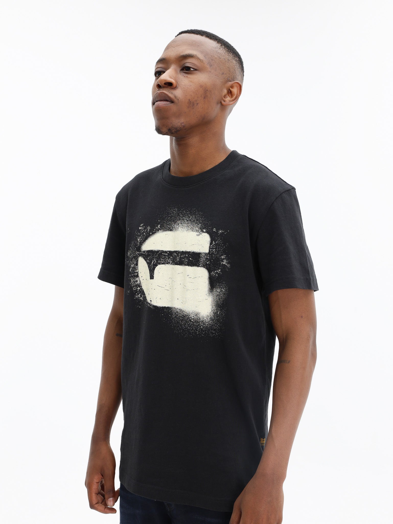 G-Star T-Shirt Spray G Logo Black